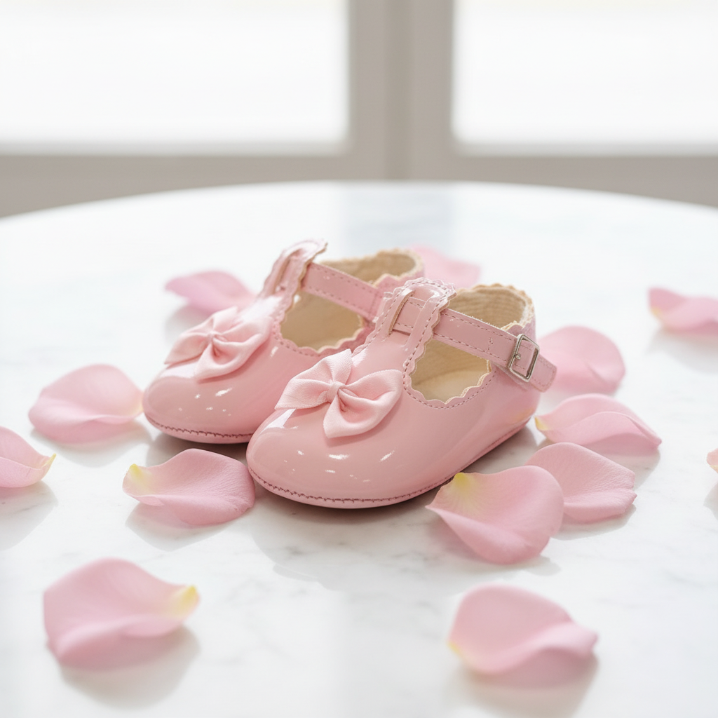 Pink Baby Shoes Detail Shot