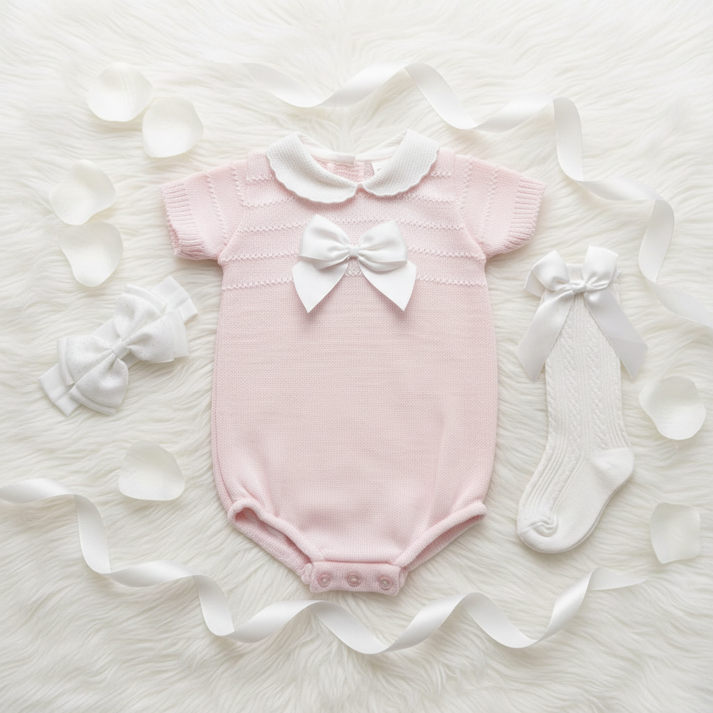 Pink & White Baby Bundle - Flat Lay