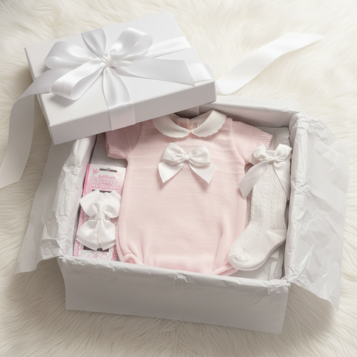 Pink & White Baby Bundle - Gift Box